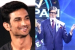 Amitabh Bachchan, Sushant, amitabh bachchan s question for first contestant on kbc 12 is about sushant singh rajput, Sanjana