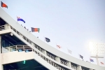 Indian flag at Champions Trophy 2025 Curtain Raiser, Champions Trophy 2025 Curtain Raiser news, champions trophy curtain raiser in lahore indian flag missing, Arab