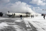 Delta aircraft Toronto Airport visuals, Delta aircraft Toronto Airport, delta aircraft flips upside down on landing at toronto airport, Toronto