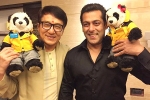 Jackie Chan news, Jackie Chan, jackie and salman khan bond in mumbai, Amyra dastur