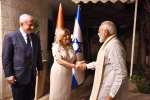 Modi in Israel, Israeli Premier Benjamin Netanyahu, modi received by netanyahu in israel, Israeli premier benjamin netanyahu