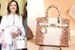 himalaya birkin bags, Birkin bags, nita ambani s crocodile skin handbag worth rs 2 6 cr studded with 240 diamonds goes viral, Handbag