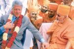 Secretary Hillary Clinton, Former U.S. President Bill Clinton, secretary hillary clinton and former u s president bill clinton pays rich tribute to hh pramukh swami maharaj of baps swaminarayan sanstha, His holiness pramukh swami maharaj