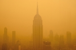 New York pollution levels, New York smog levels, smog choking new york, Wildfire
