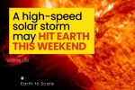 Solar Storm latest updates, Space Weather Prediction Center, a high speed solar storm may hit earth this weekend, Nasa