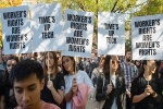 protests in google, protests by google employees, google employees across the world to stage sit in protest against workplace harassment, Labour day