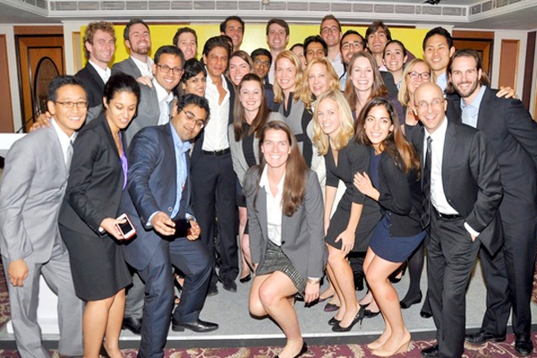 Shahrukh with Stanford students’ team in Mumbai},{Shahrukh with Stanford students’ team in Mumbai